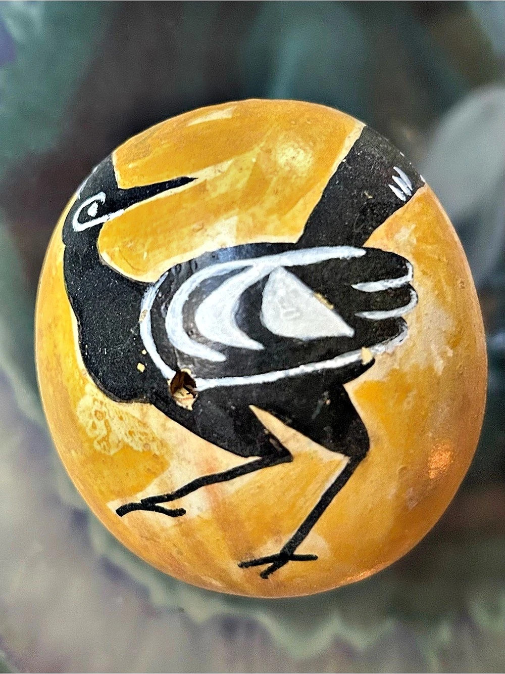 Hand-Painted Bird Art southwestern gourd